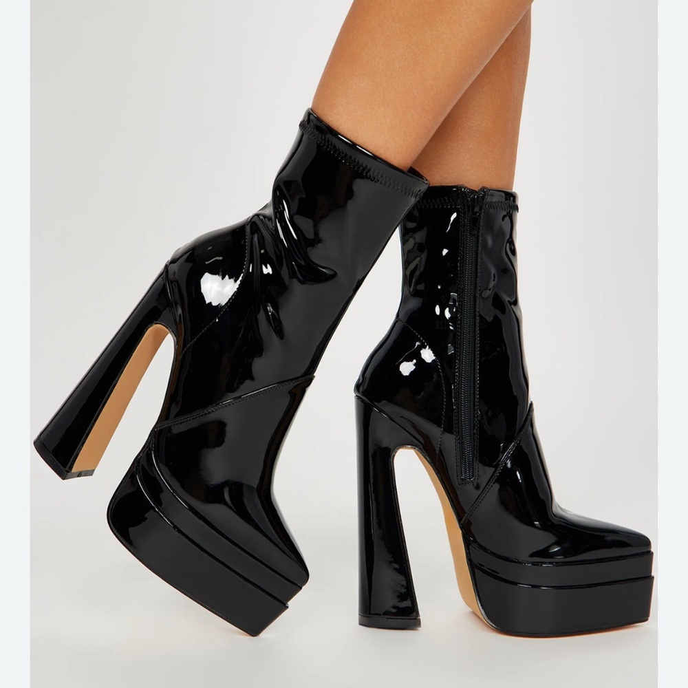 Black Platform Ankle Boots